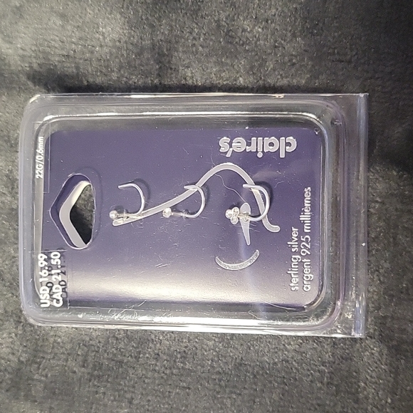 Claires nose piercing- 3 PACK-  sterling silver 925 22G - Picture 1 of 2